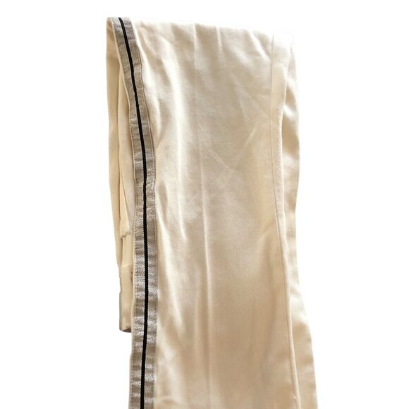 L'agence Women's Cream Cropped Denim Pants with Silver & Black Detailing Size 23 - Picture 7 of 8